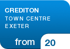 CREDITON TOWN CENTRE EXETER - from &pound;20