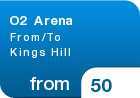 O2 Arena From/To Kings Hill - from &pound;50