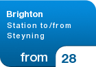 Brighton Station to/from Steyning - from &pound;28