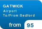 GATWICK Airport To/From Bedford - from &pound;95