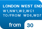 LONDON WEST END W1,NW1,W2,WC1 TO/FROM  WD6,WD7 - from &pound;30