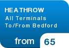 HEATHROW All Terminals To/From Bedford - from &pound;65