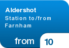 Aldershot Station to/from Farnham - from &pound;10