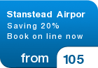 Stanstead Airpor Saving 20% Book on line now - from &pound;105