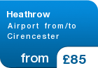 Heathrow Airport  from/to Cirencester - from &pound;85