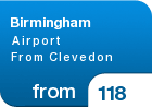 Birmingham  Airport From Clevedon - from &pound;118